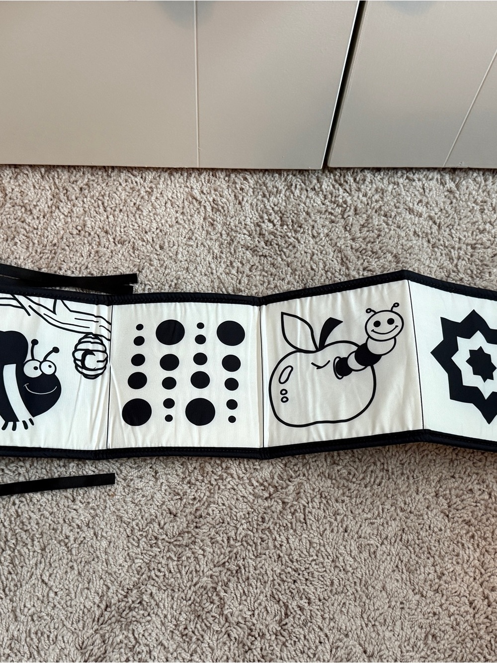 Black & White High-Contrast Baby Fabric Book